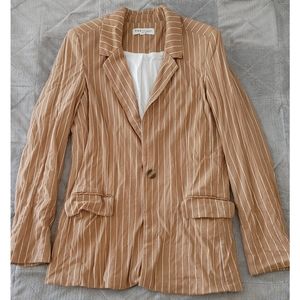 Tan striped blazer
